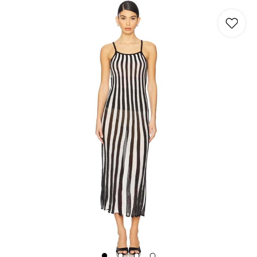 NWT Solid & Striped Kaylee Dress Noir and Brule Stripe